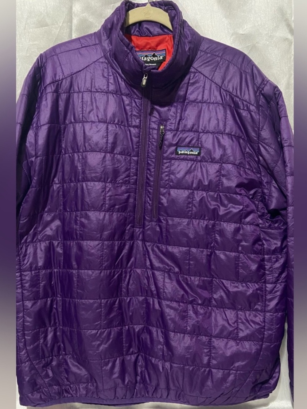 Patagonia Purple Quilted Puffer Pullover